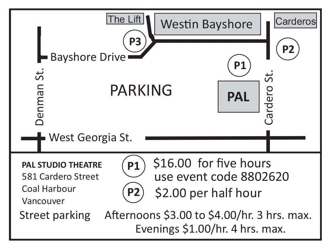 Parking Map for PAL Studio Theatre